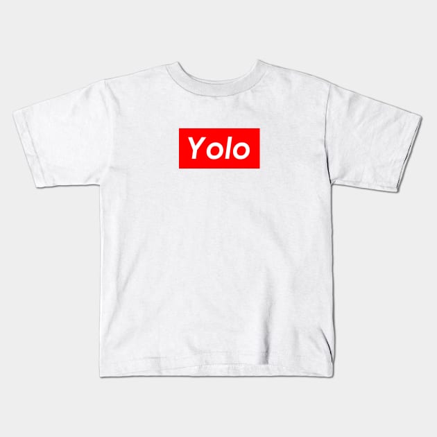 Yolo (Red) Kids T-Shirt by Graograman